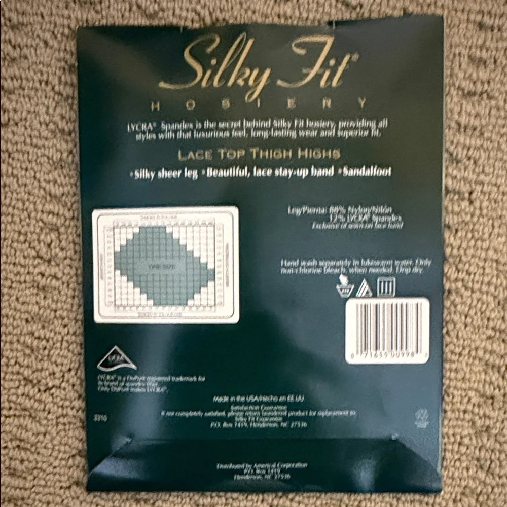 Silky Fit Lace Top Thigh Highs in Bare Beige, NWT, OSFA